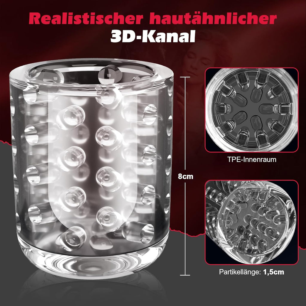 Masturbateur Électrique pour Homme, Jouet Sexuel pour Homme Solo avec 7 Modes de Poussée et de Rotation, 3 en 1 Masturbateur de Poche pour Pénis et Chatte Jouets Sexuels pour Homme
