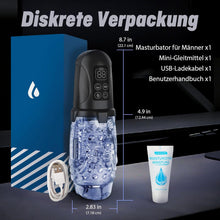 Charger l'image dans la galerie, Elektrischer Masturbator Masturbieren für Männer, 7 Vibration 7 Saugmodi Sex Spielzeug für die Männer, Realistische Taschenmuschi Sexspielzeug mit Doppel-Starkmotor, Penispumpe Masturbatoren Sex Toys