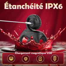 Charger l'image dans la galerie, Anneau Penien - Anneau Homme Vibrant Sex Toys, Double Anneaux de Pénis Sex Toýs Couple Vibromasseurs pour Homme, Anneau Vibrant Pénis Homme avec 10 modes, Stimulateur Clitoridien pour Couple