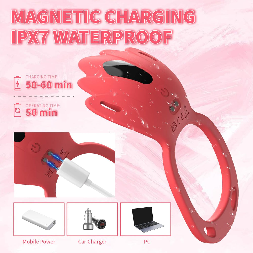 2 IN 1 Wearable Panty Vibrator Cock Ring with 9 Vibration Modes