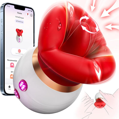 Suceurs de Clitoris Vibromasseurs Feminin mit APP - Sex Toýs Femme Vibromasseur avec 3 Succion, Stimulateur Clitoridien Sex Toys 10 léchage de langue rotation à 360° Jouet Sexualité Couple Vibro