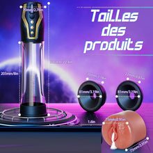 Charger l'image dans la galerie, Pompes à Pénis Vaginette Masturbateur Automatique - Contrôle Vocal Pompe Penis Sex Toýs Homme avec 4 Modes d'aspiration &amp; 4 Modes de Pompage, Masturbateurs Masculins Pompe a Penis Masturbeuse Homme