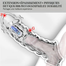 Charger l'image dans la galerie, Gaine pénienne BDSMYEE avec vibromasseur pour une extension de 9 cm, gaine pénienne, sextoy érotique pour hommes, manchons péniens, kit de sextoys pour hommes (transparent)