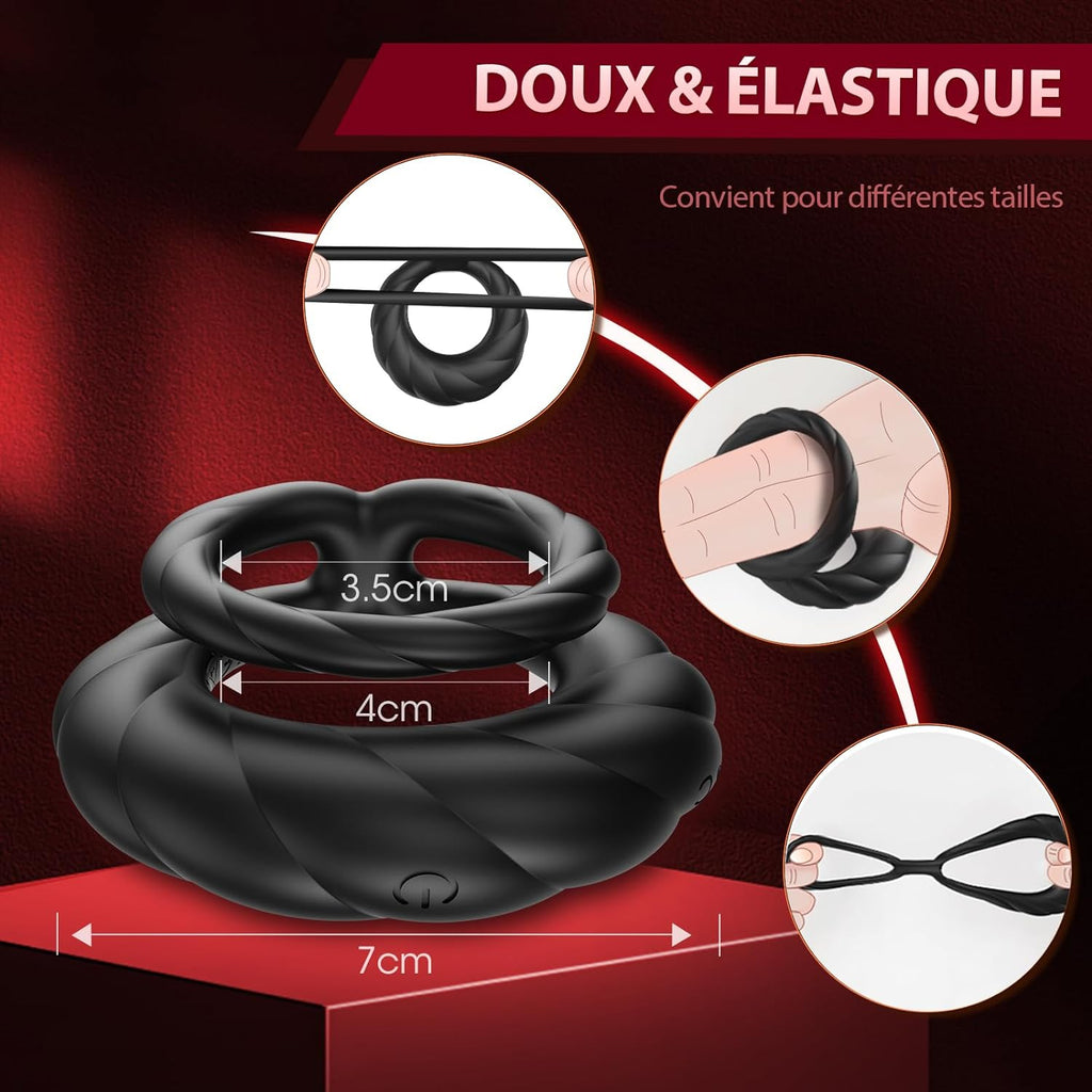 Anneau Penien - Anneau Homme Vibromasseurs Sex Toýs Femme, 10 Modes Sextoyse Homme Sex Anneaux de Pénis Sex Toys, Sextoyse Couple Plaisir Cockring, Sex Toyspour Pour Homme Cockringe Homme