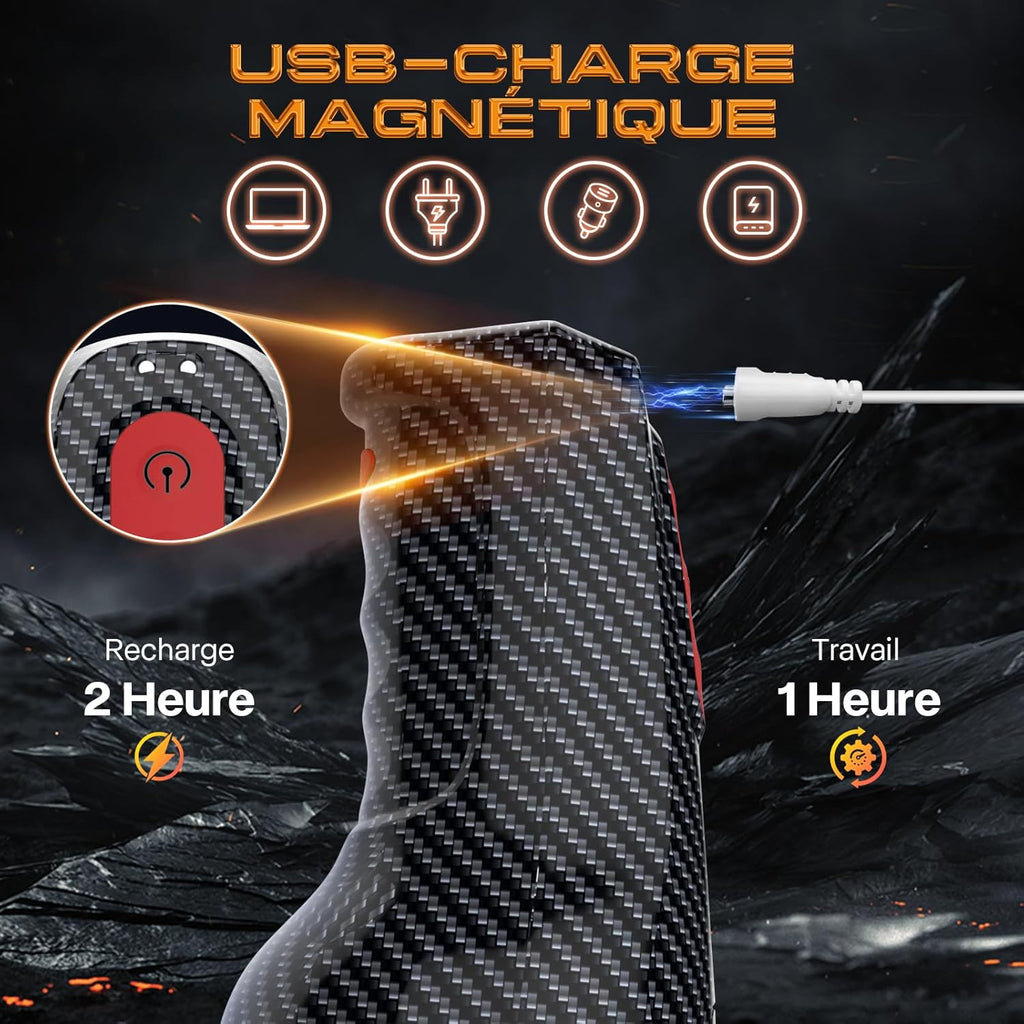 Masturbâteur Homme Sex Toýs Homme - Masturbâteur Homme Mains Libres mains libres 5 modes d'aspiration et 10 modes de vibration,Chauffage vaginal simulé en 3D pour les hommes,Masturbateurs Masculins
