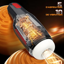 Charger l'image dans la galerie, Masturbâteur Homme Sex Toýs Homme - Masturbâteur Homme Mains Libres mains libres 5 modes d'aspiration et 10 modes de vibration,Chauffage vaginal simulé en 3D pour les hommes,Masturbateurs Masculins