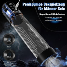 Charger l'image dans la galerie, Pompe à Pénis Sex Toys Homme Masturbeuse, Jouet Adulte pompe à vide électrique pour pénis avec chatte de poche 4+3 modes d'aspiration, Sextoy Pompe à Vide Extender avec 2 anneaux en silicone