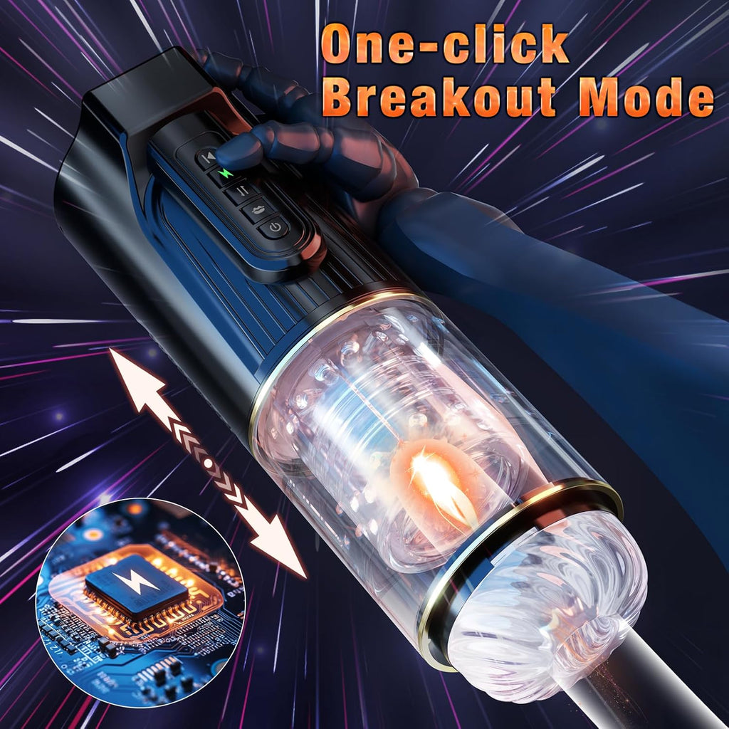 Sex Toys Masturbeuse Homme Mains Libres - Masturbateurs Masculins Plaisir avec 4 Modes de Succion et 10 Modes de Rétractation et de Rotation, Automatique Sextoyse pour Gay Couples, Anneau Penien