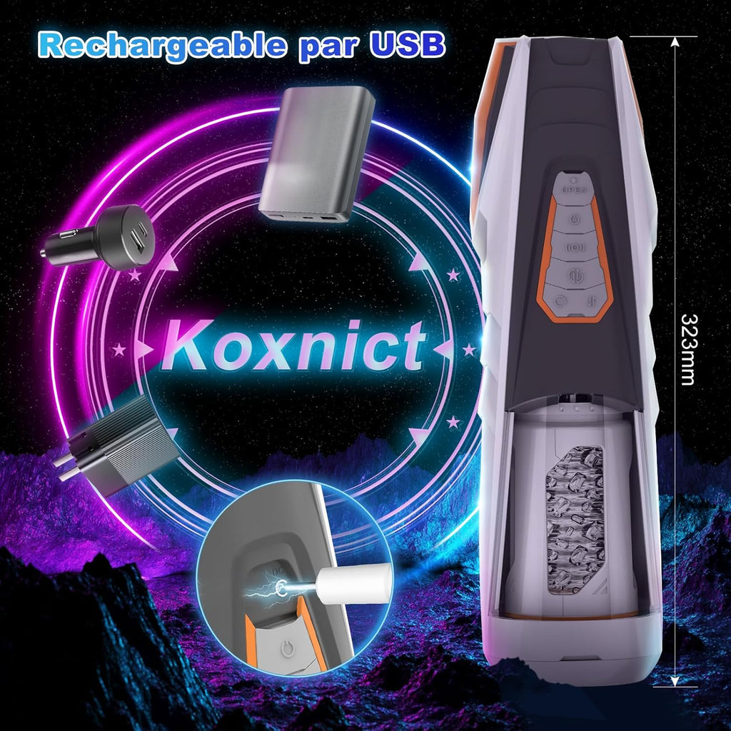 Masturbateurs Masculins Sex Toýs Homme-Oral Jouet Sexuel,Masturbâteur Homme avec 11 Modes Télescopiques & Rotations Vaginette Silicone Sex Toys pour Stimulation de Pénis Jouets Sexuels pour Hommes