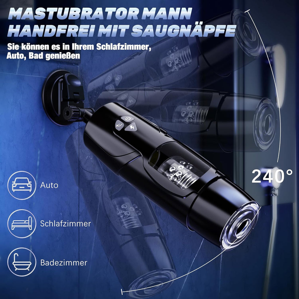 Masturbeuse Homme Automatique Masturbateurs Masculins Mains Libres avec 7 Modes Télescopiques et Rotations, Masturbateur Homme Vaginette Sextoyse Homme Sex Toys