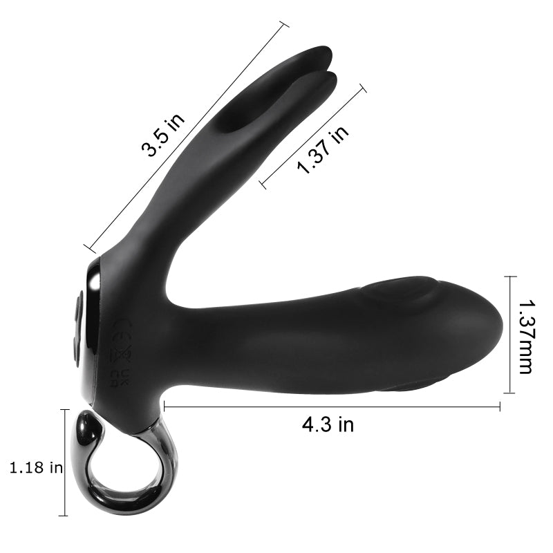 Masseur de prostate avec fonction de vibration et de tapotement