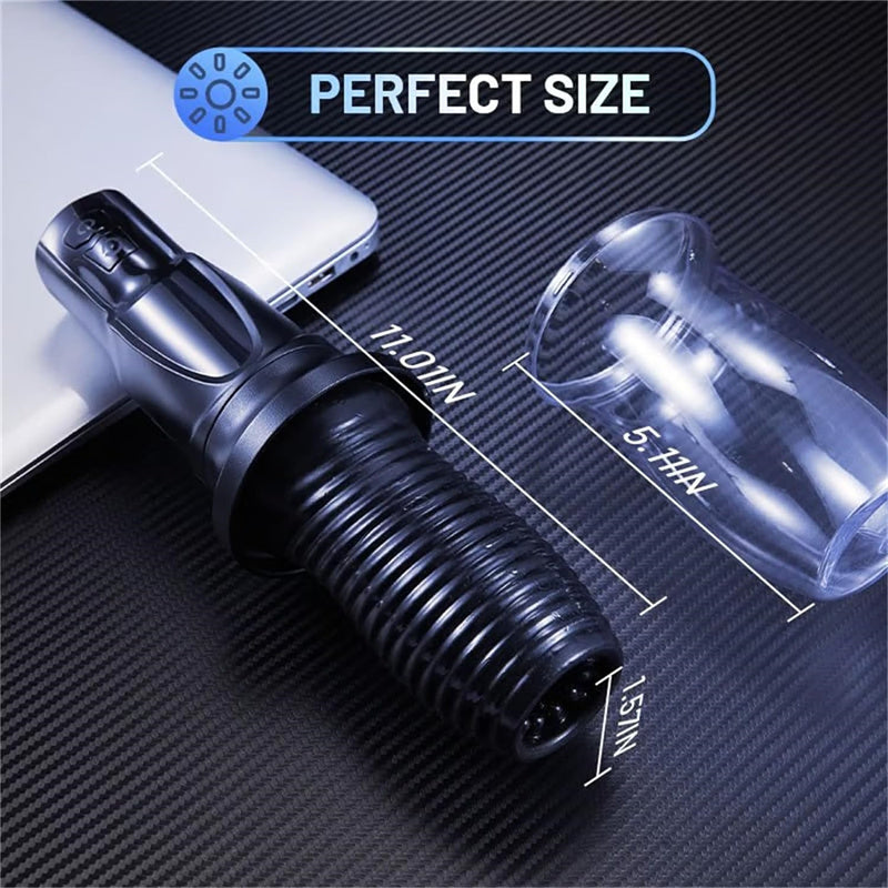 Masturbateur électrique Homme Stimulateur de pénis, Le vibromasseur pour gland, avec son encadrement à 360° et son grain, offre un massage intégral par secousses qui éveille chaque nerf.