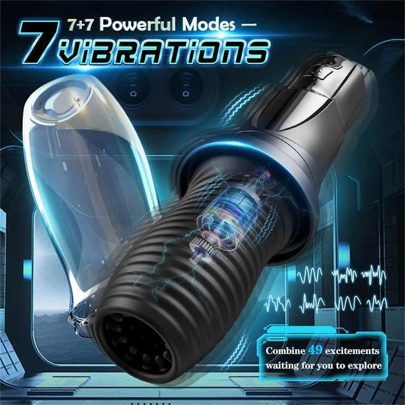 Masturbateur électrique Homme Stimulateur de pénis, Le vibromasseur pour gland, avec son encadrement à 360° et son grain, offre un massage intégral par secousses qui éveille chaque nerf.