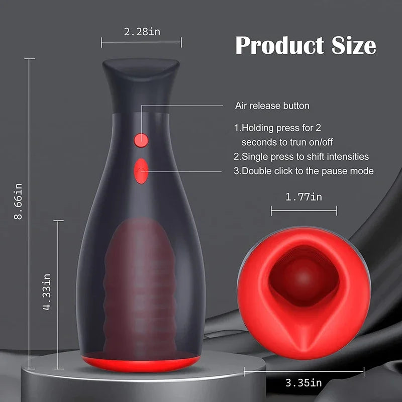 Masturbateur Automatique pour Homme Machine de Fellation en Gorge Profonde avec 7 Modes de Vibration