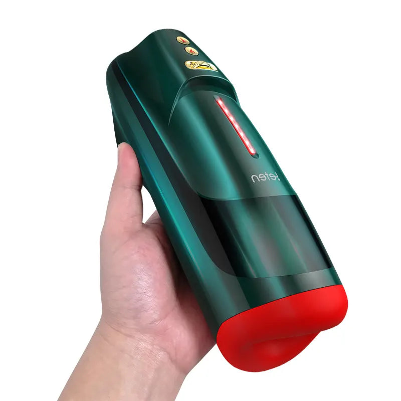 Masturbateur Vibrant pour Homme avec 6 Vitesses, Chauffage Rapide et Commande Vocale, Choisissez parmi 5 réglages de voix séduisants