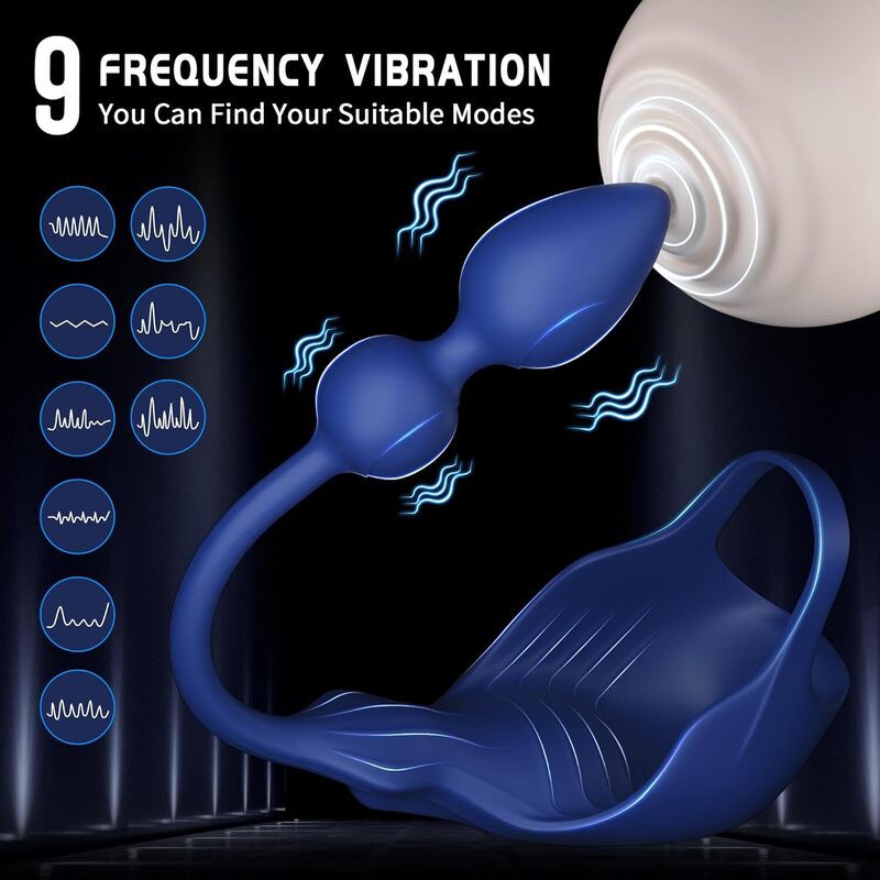 Stimulateur Prostate Vibrant avec 9 Modes de Vibration et Contrôle APP - Un sextoy révolutionnaire 3 en 1 combine plug anal et anneau pénien un plaisir sexuel plus intense!