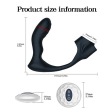 Charger l'image dans la galerie, Masseur de prostate télécommandé pour hommes avec anneau pénien