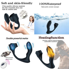 Charger l'image dans la galerie, Masseur de prostate télécommandé pour hommes avec anneau pénien