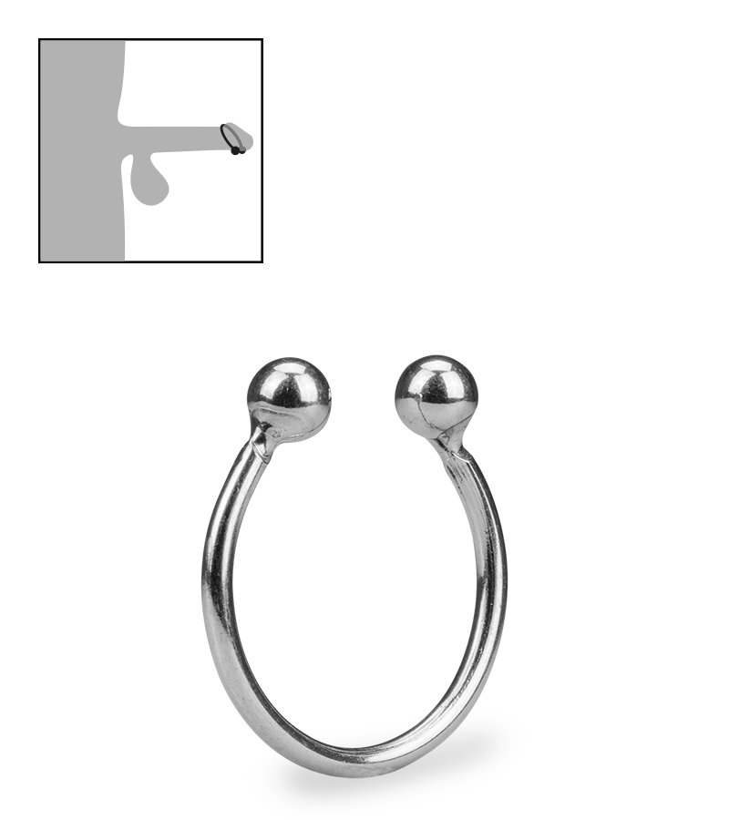 Anneau de gland fer à cheval en inox