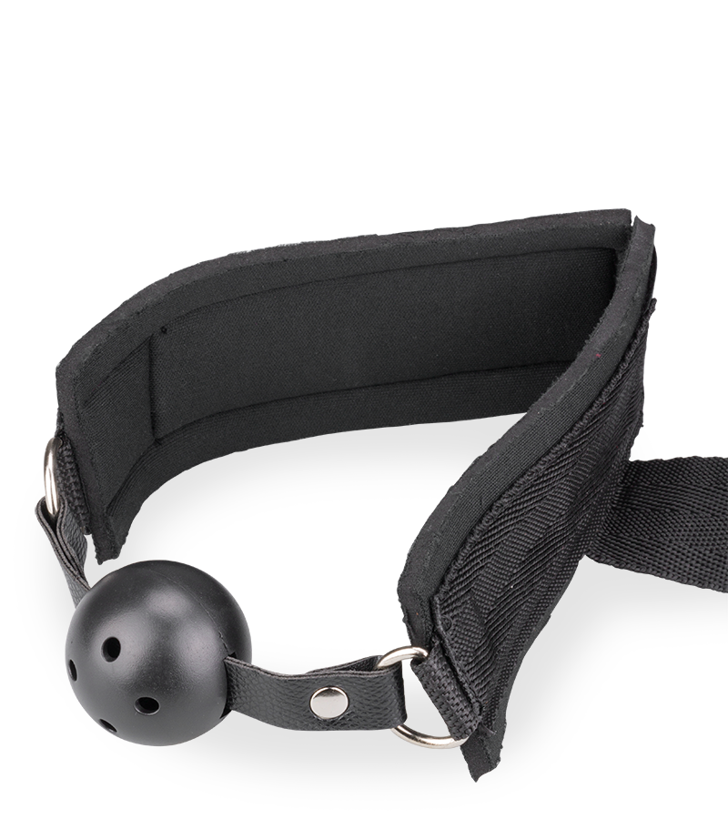 Bâillon gag-ball avec attache poignets