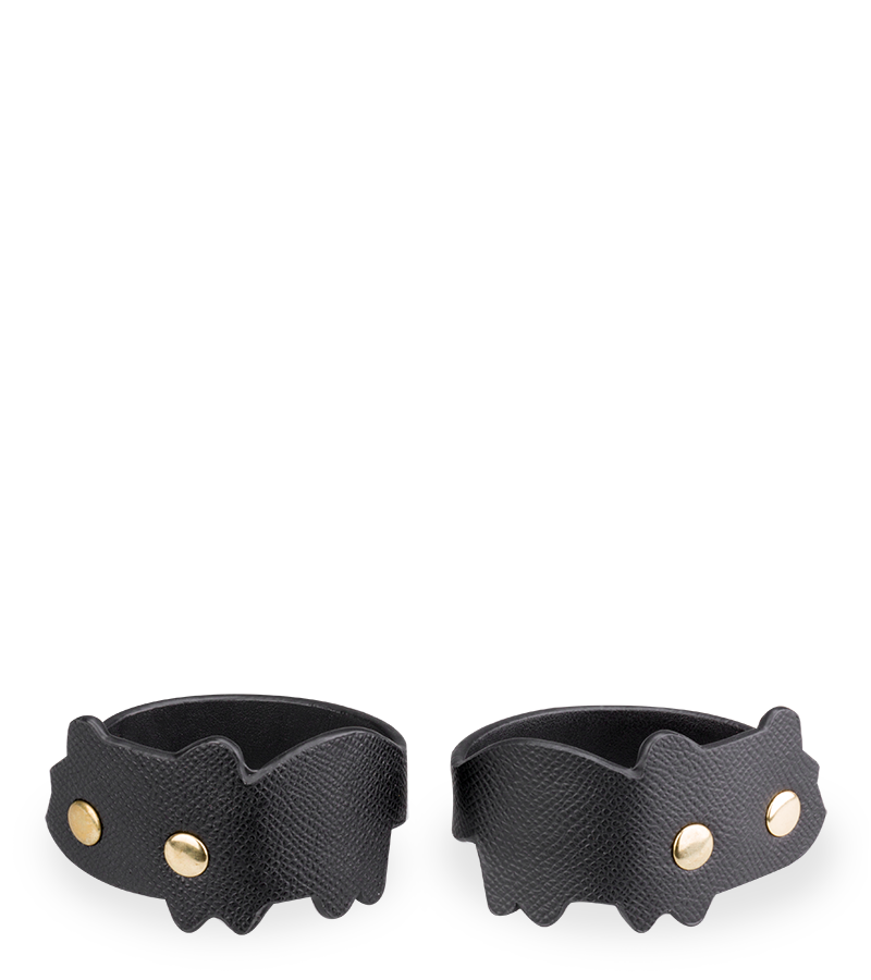 Bracelets de poignets BDSM en similicuir chat