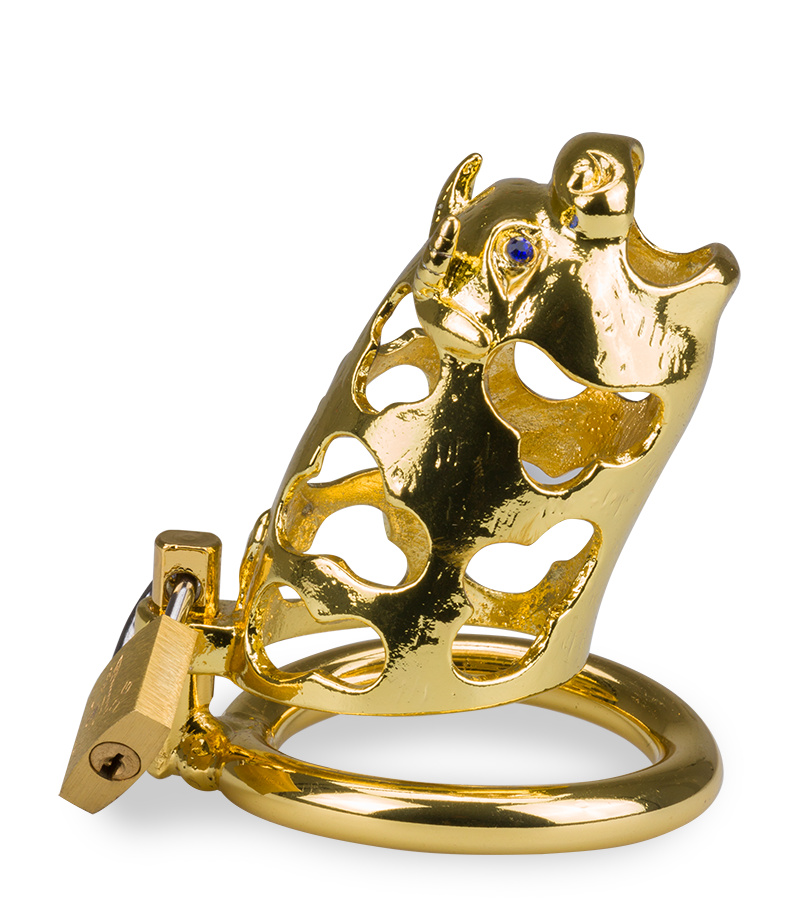 Cage de chasteté pénis astrologie chinoise Buffle Doré