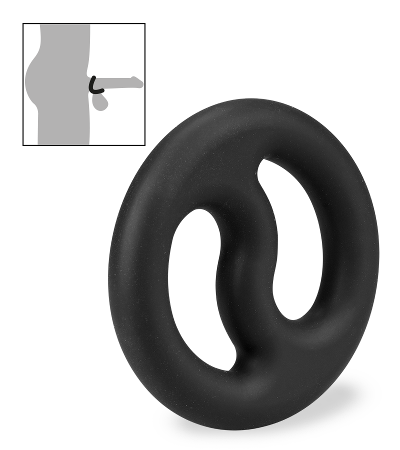 Cockring double en silicone médical Misly