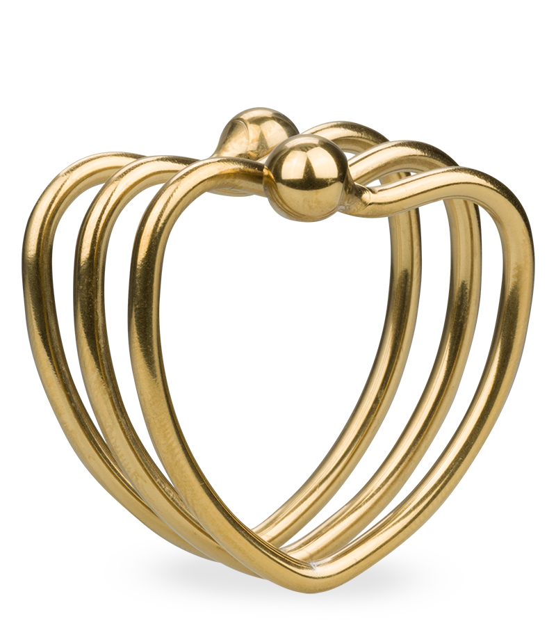 Cockring en métal cœur Loving
