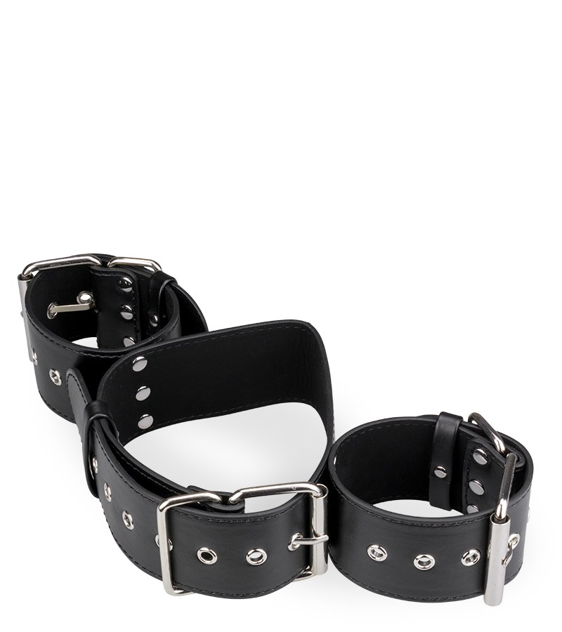 Collier avec menottes en similicuir