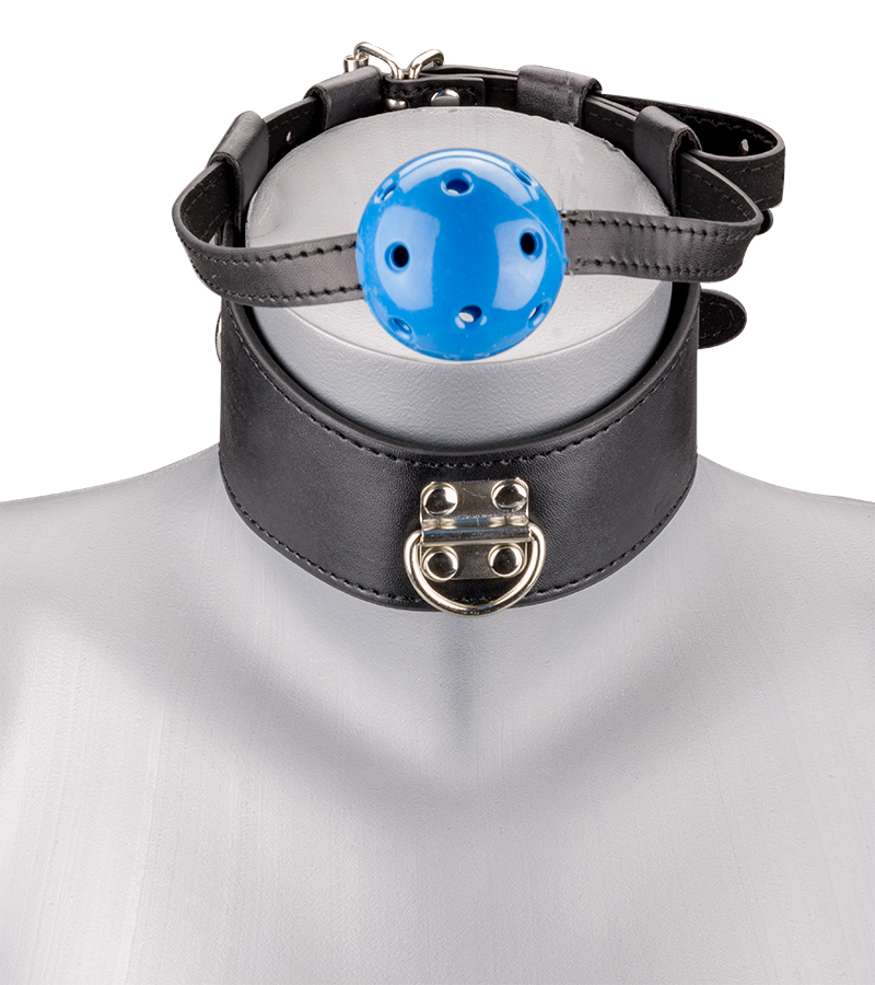 Collier gag-ball bâillon BDSM