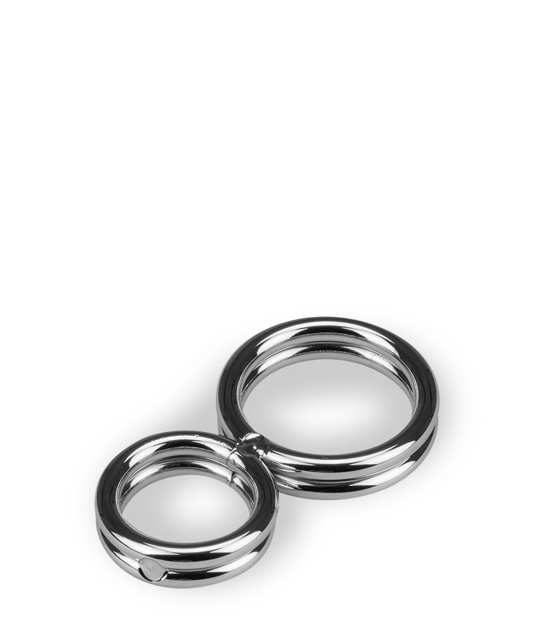 Double anneau cockring en inox Eight