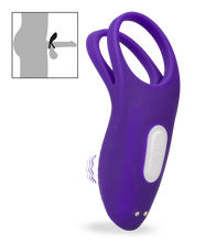 Charger l'image dans la galerie, Double anneau vibrant avec stimulateur de clitoris Bucci