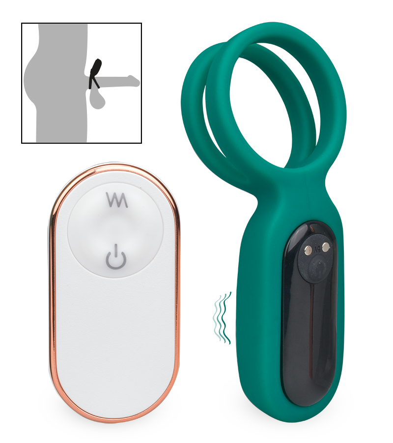 Double anneau vibrant avec stimulateur de clitoris Unity
