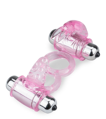 Double anneau vibrant langue et rabbit