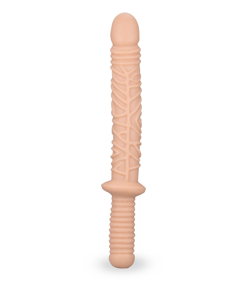 Double gode réaliste veiné strié Damocles
