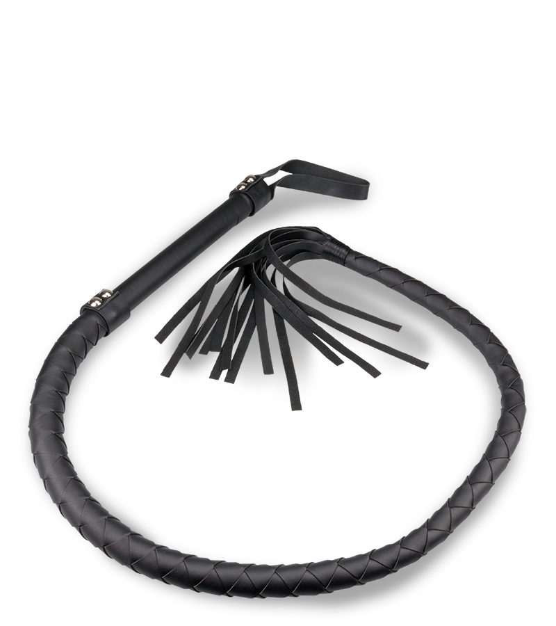 Fouet BDSM simili cuir 125,0cm