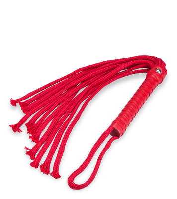 Fouet martinet à lanières rouge
