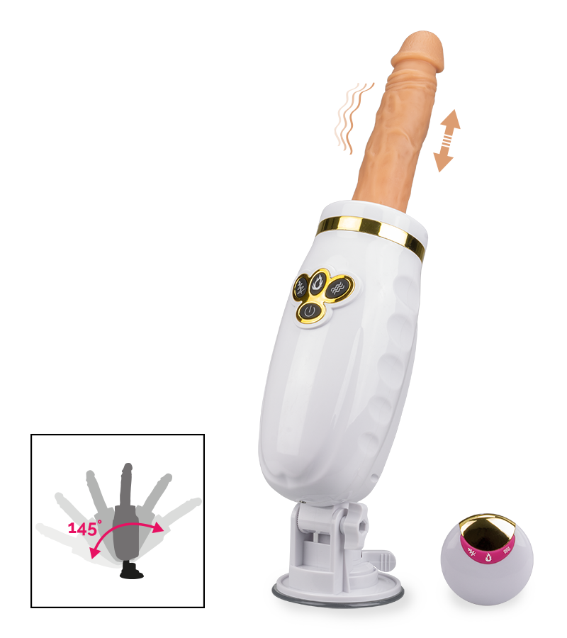 Fucking machine 16 vitesses avec gode chauffant