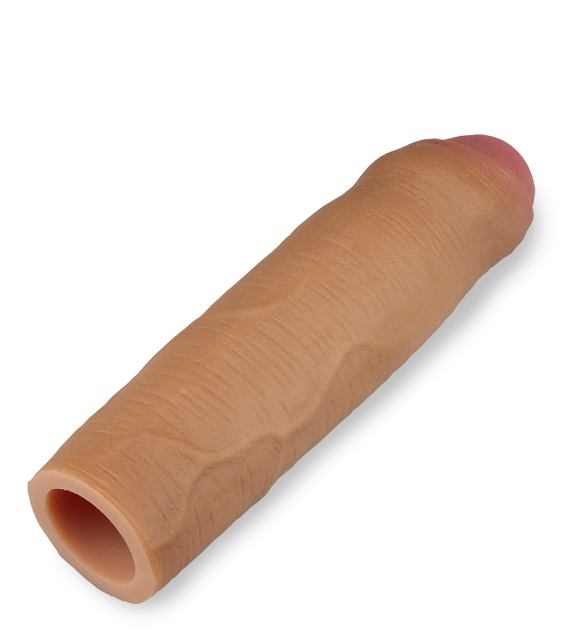 Gaine pénis silicone liquide avec prépuce
