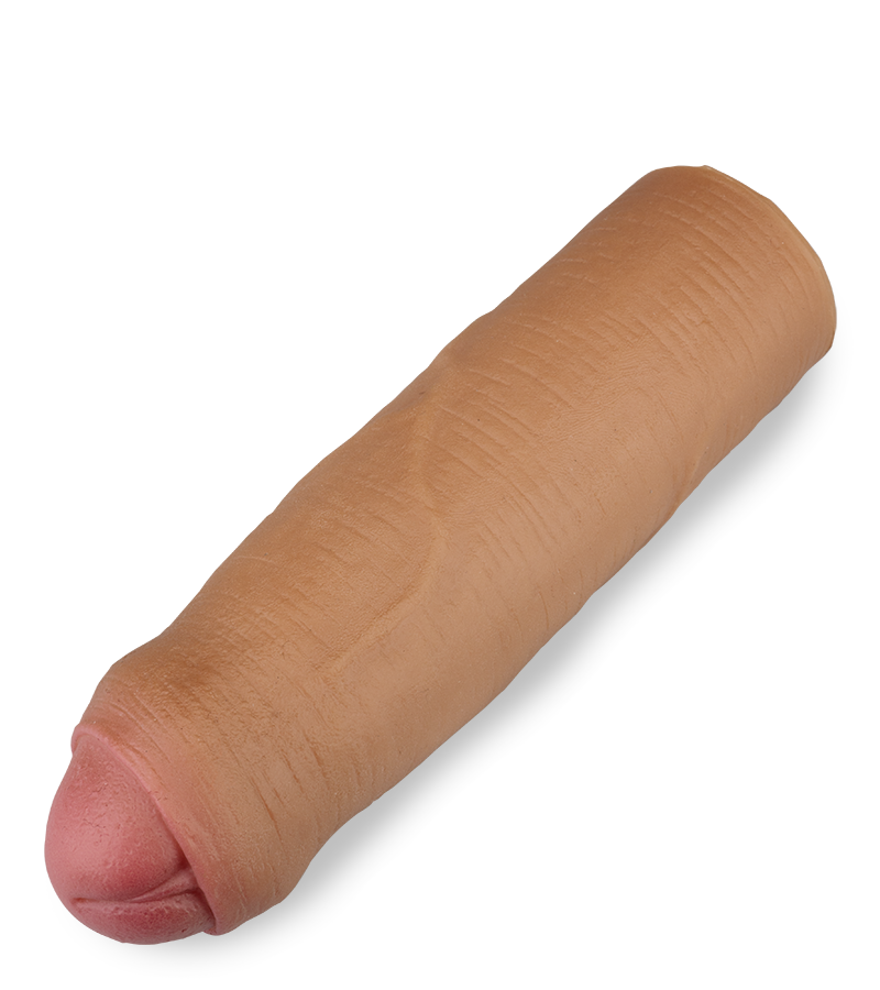 Gaine pénis silicone liquide avec prépuce