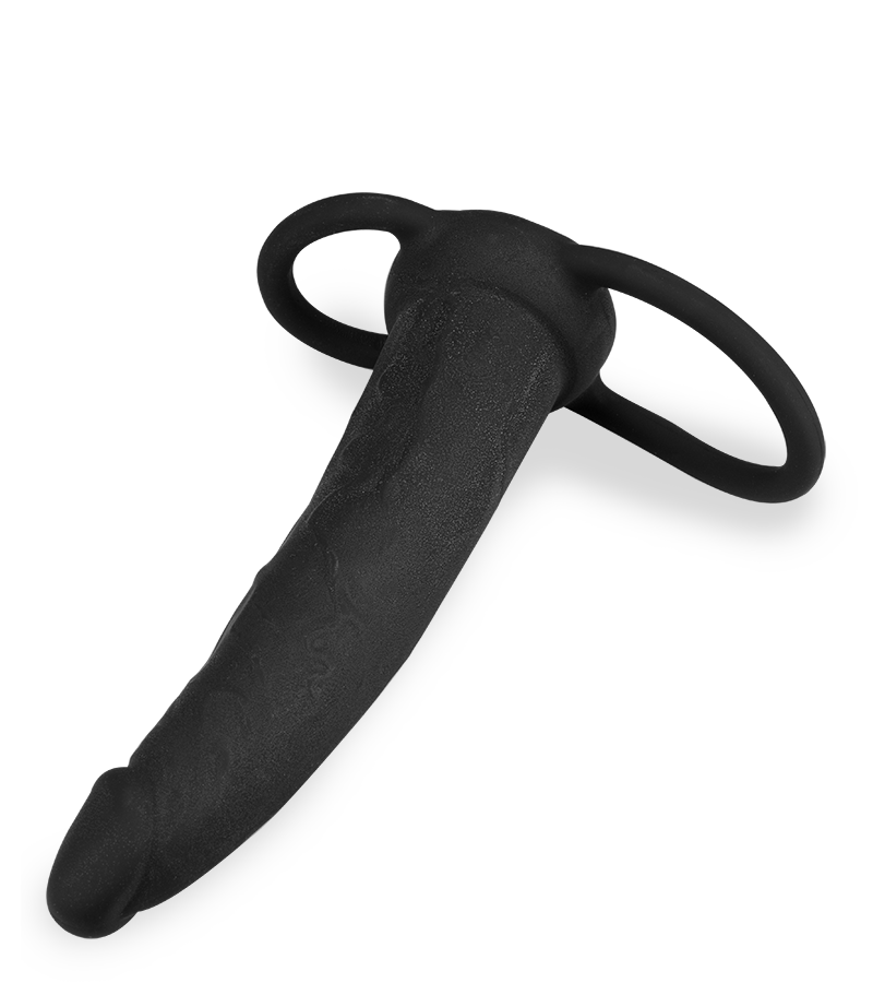 Gode double pénétrateur anneau cockring