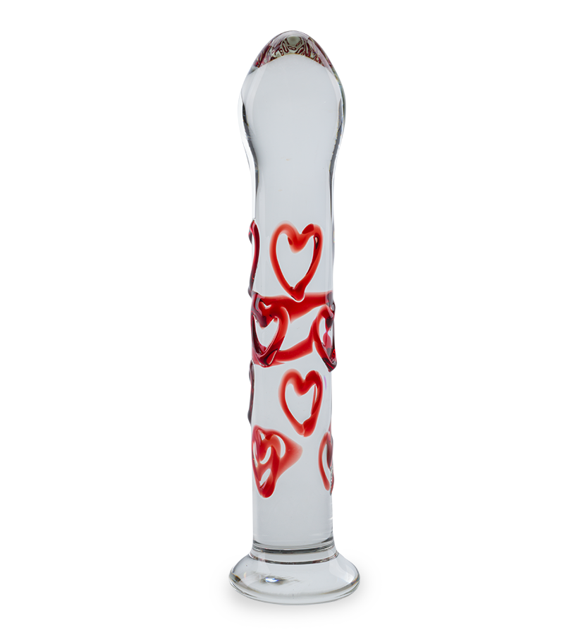 Gode en verre Heart Bubble