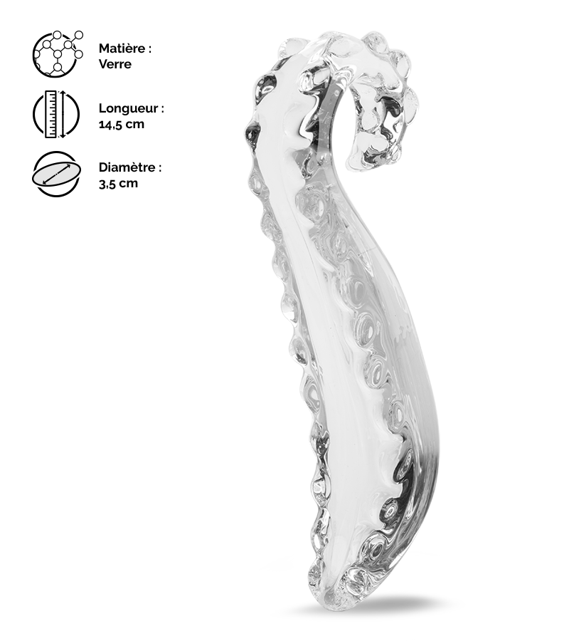 Gode en verre Tentacule
