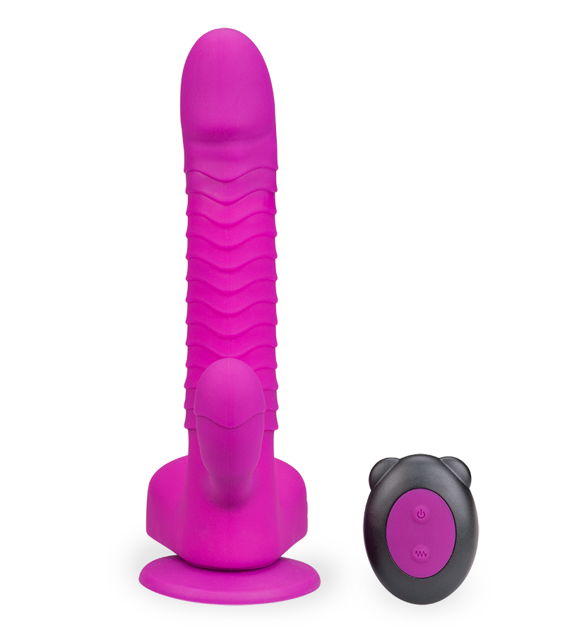 Gode rabbit va-et-vient rotatif ventouse