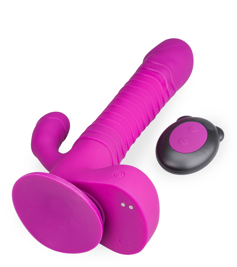 Gode rabbit va-et-vient rotatif ventouse