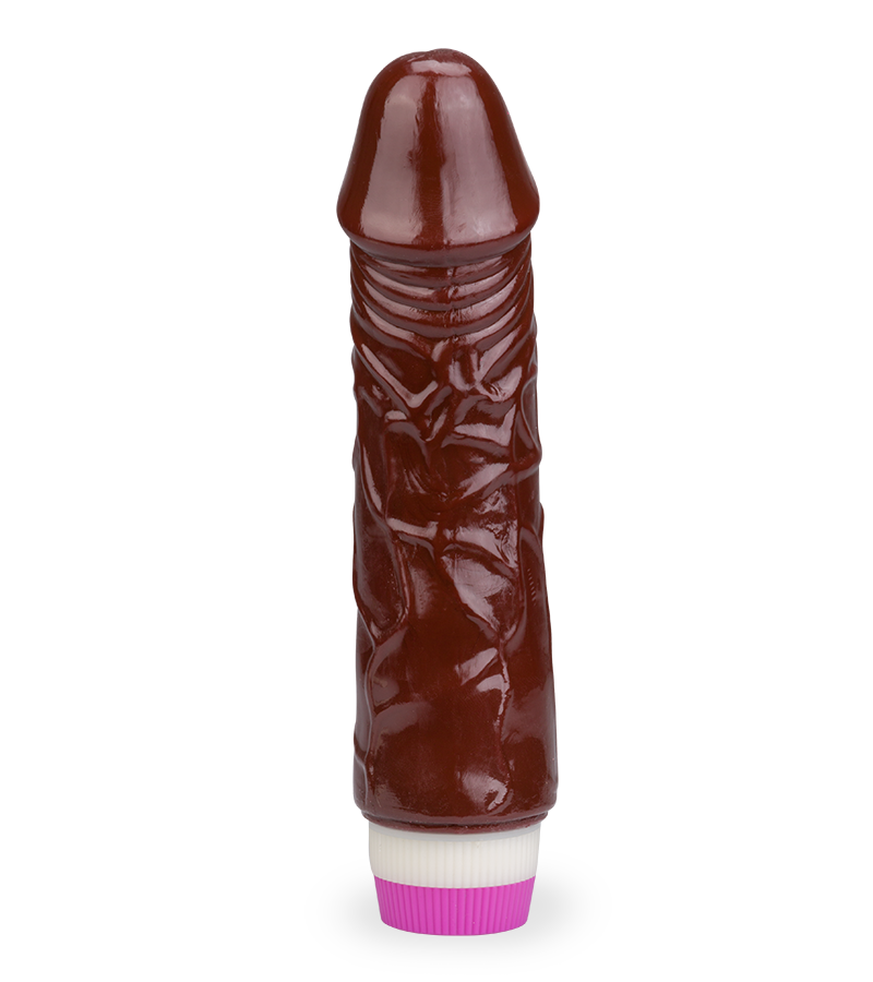 Gode réaliste vibrant black flexible