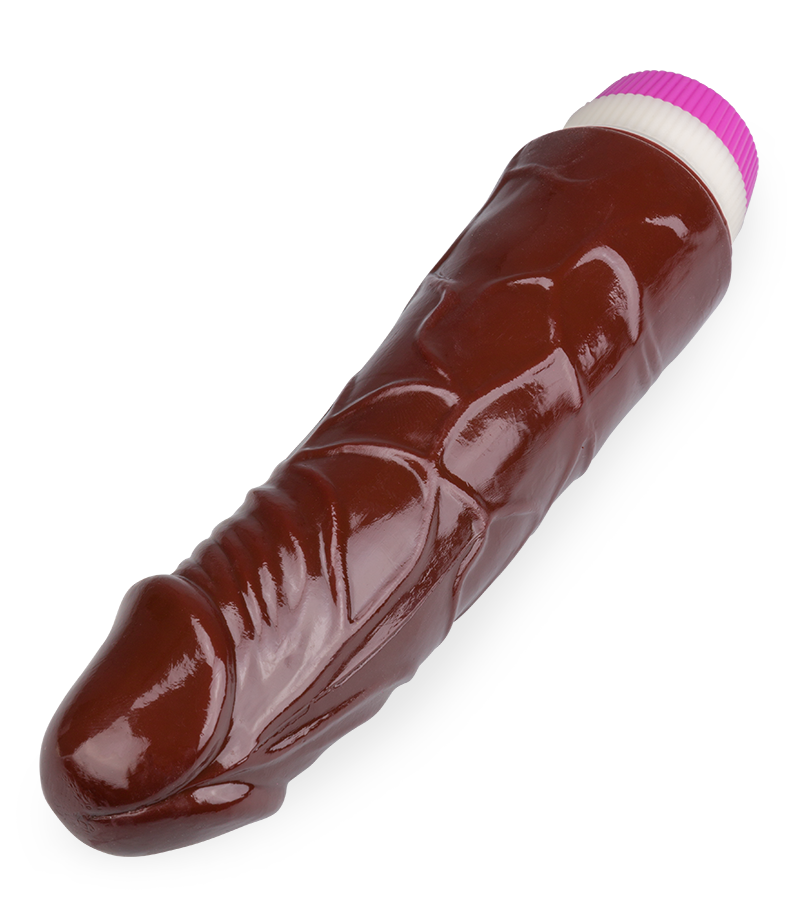 Gode réaliste vibrant black flexible