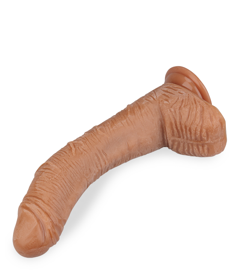 Gode ventouse courbé réaliste XXL