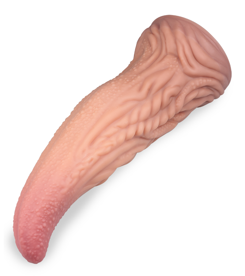 Gode ventouse réaliste langue de dragon