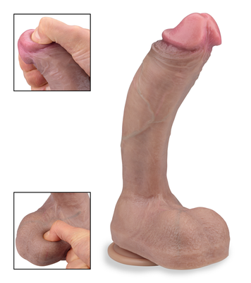 Gode ventouse très réaliste 27,0cm Platinum